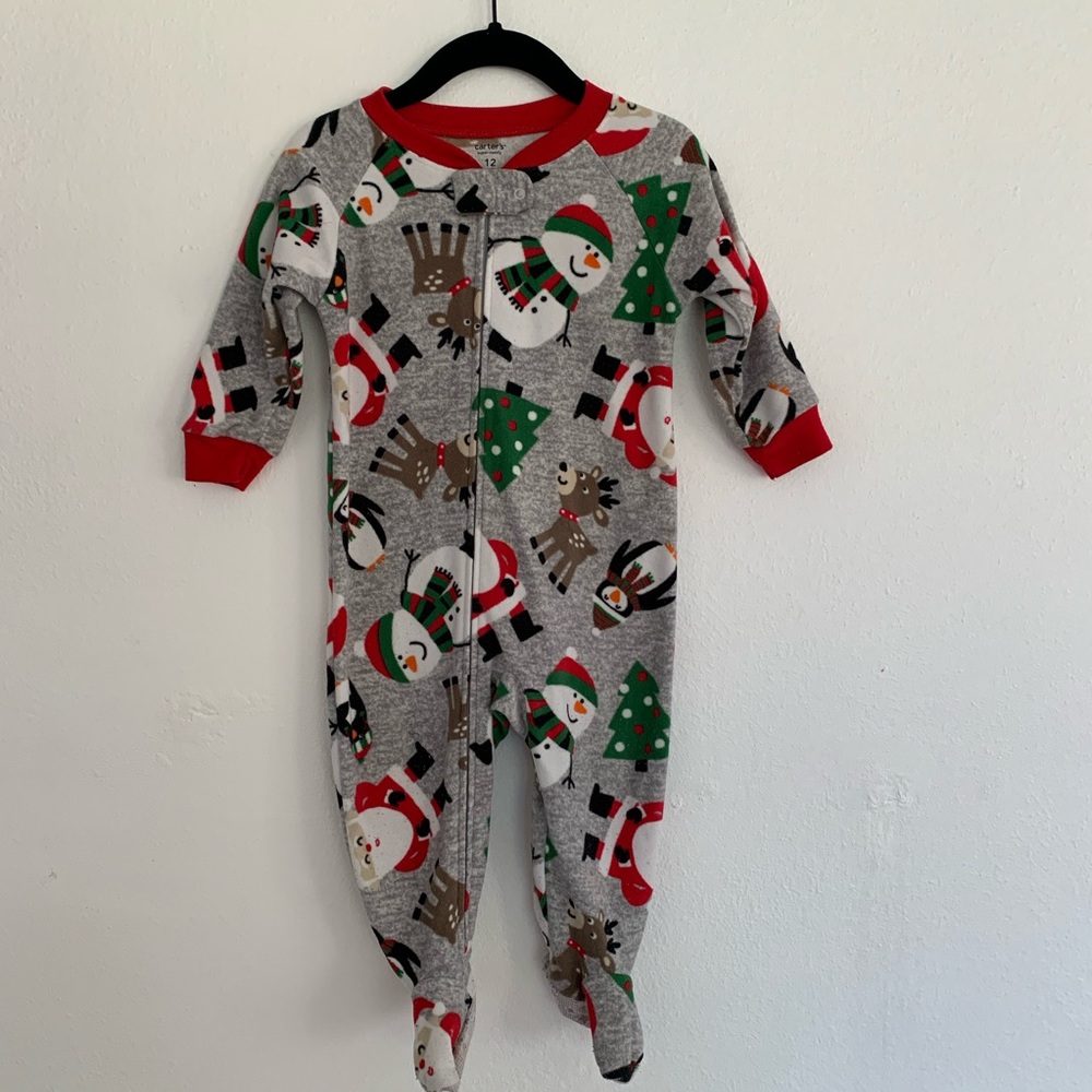 Christmas baby footie